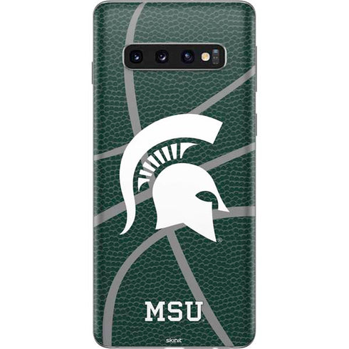 Michigan State University Green Basketball Galaxy S10 Skin