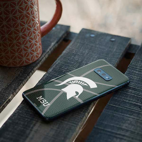 Michigan State University Green Basketball Galaxy S10e Skin