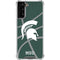 Michigan State University Green Basketball Galaxy S21 FE Clear Case