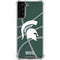 Michigan State University Green Basketball Galaxy S21 Plus 5G Clear Case
