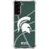 Michigan State University Green Basketball Galaxy S21 Plus 5G Clear Case