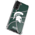 Michigan State University Green Basketball Galaxy S21 Plus 5G Clear Case