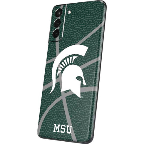 Michigan State University Green Basketball Galaxy S21 Plus 5G Skin