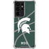 Michigan State University Green Basketball Galaxy S21 Ultra 5G Clear Case