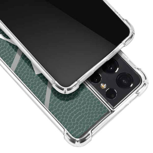 Michigan State University Green Basketball Galaxy S21 Ultra 5G Clear Case