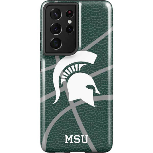 Michigan State University Green Basketball Galaxy S21 Ultra 5G Pro Case