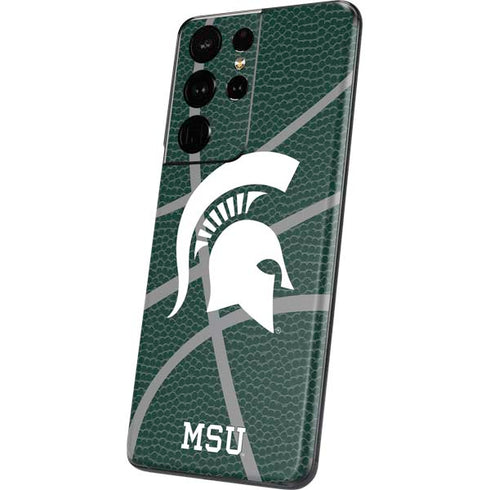 Michigan State University Green Basketball Galaxy S21 Ultra 5G Skin
