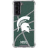 Michigan State University Green Basketball Galaxy S22 Clear Case