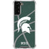 Michigan State University Green Basketball Galaxy S22 Plus Clear Case