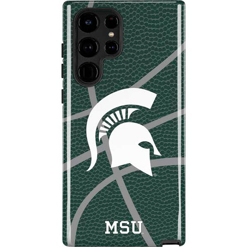 Michigan State University Green Basketball Galaxy S22 Ultra Pro Case