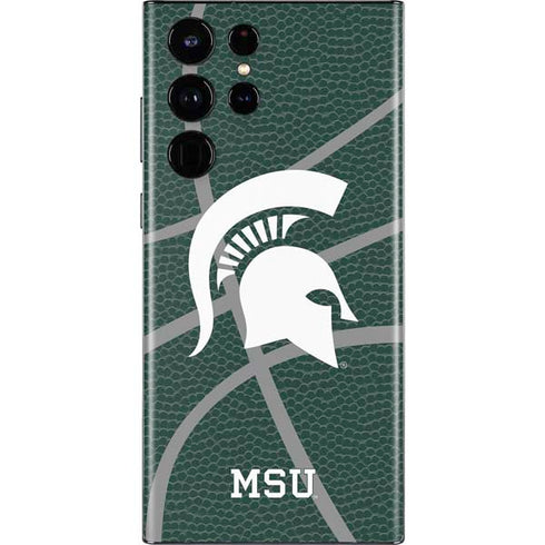 Michigan State University Green Basketball Galaxy S22 Ultra Skin