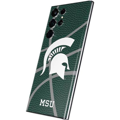 Michigan State University Green Basketball Galaxy S22 Ultra Skin