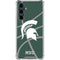 Michigan State University Green Basketball Galaxy S23 FE Clear Case
