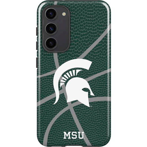 Michigan State University Green Basketball Galaxy S23 Plus Pro Case