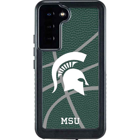 Michigan State University Green Basketball Galaxy S23 Plus Waterproof Case