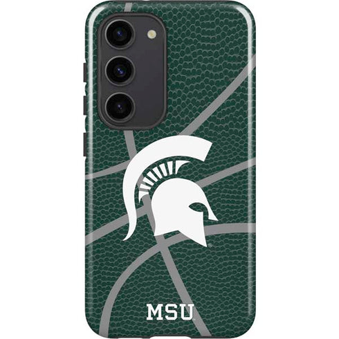 Michigan State University Green Basketball Galaxy S23 Pro Case