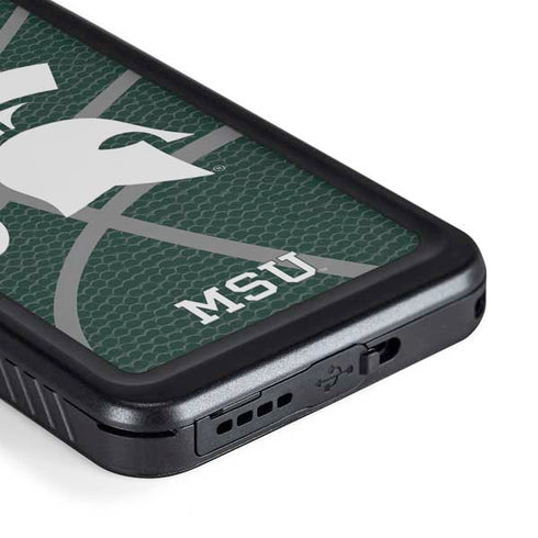Michigan State University Green Basketball Galaxy S23 Waterproof Case