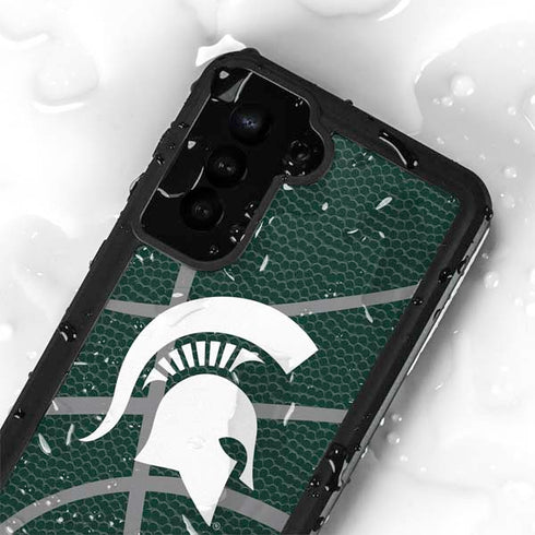 Michigan State University Green Basketball Galaxy S23 Waterproof Case