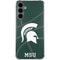 Michigan State University Green Basketball Galaxy S24 Plus Clear Case