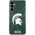 Michigan State University Green Basketball Galaxy S24 Plus Clear Case