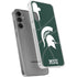 Michigan State University Green Basketball Galaxy S24 Plus Clear Case