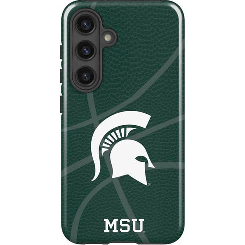 Michigan State University Green Basketball Galaxy S24 Plus Impact Case