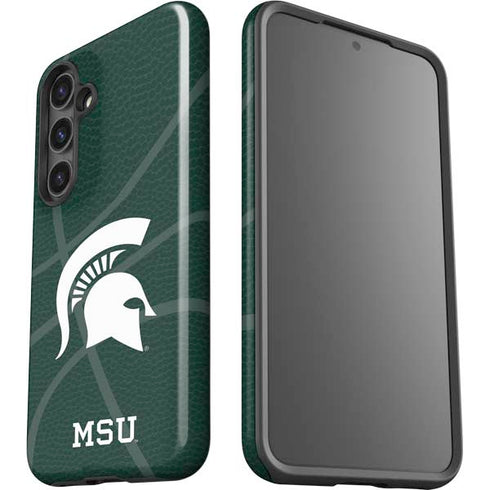 Michigan State University Green Basketball Galaxy S24 Plus Impact Case