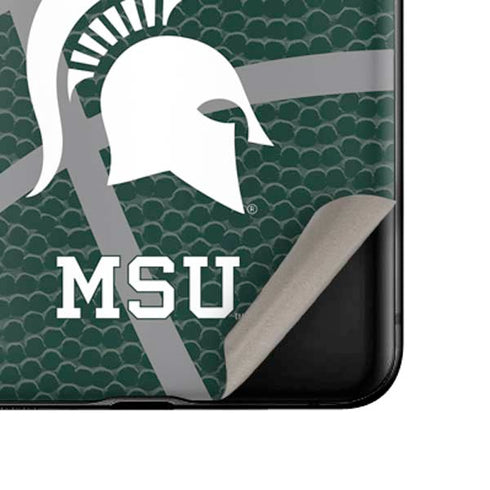Michigan State University Green Basketball Galaxy Z Flip Skin