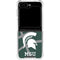Michigan State University Green Basketball Galaxy Z Flip5 5G Clear Case