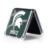 Michigan State University Green Basketball Galaxy Z Flip5 5G Clear Case