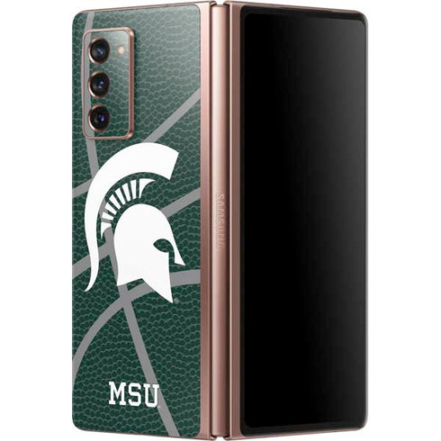 Michigan State University Green Basketball Galaxy Z Fold2 5G Skin