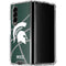 Michigan State University Green Basketball Galaxy Z Fold4 5G Clear Case