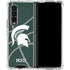 Michigan State University Green Basketball Galaxy Z Fold4 5G Clear Case