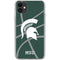 Michigan State University Green Basketball iPhone 11 Clear Case