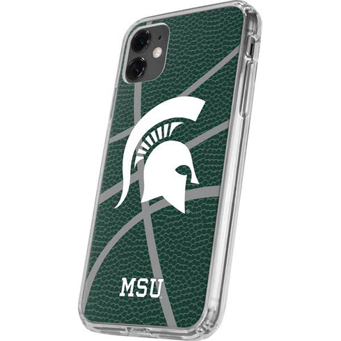 Michigan State University Green Basketball iPhone 11 Clear Case