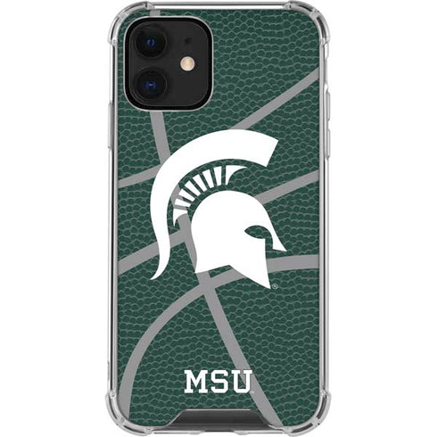 Michigan State University Green Basketball iPhone 12 Clear Case