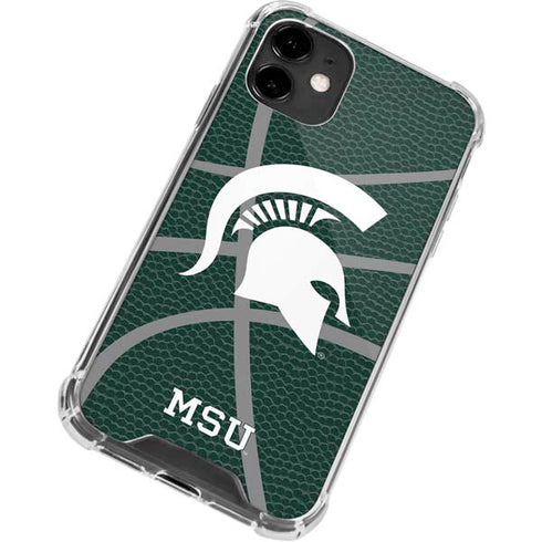 Michigan State University Green Basketball iPhone 12 Clear Case