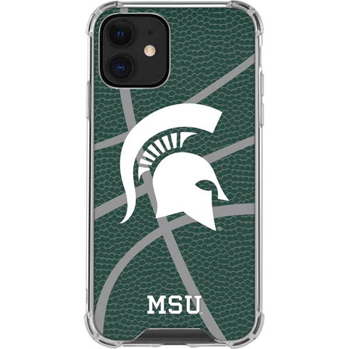Michigan State University Green Basketball iPhone 12 Mini Clear Case