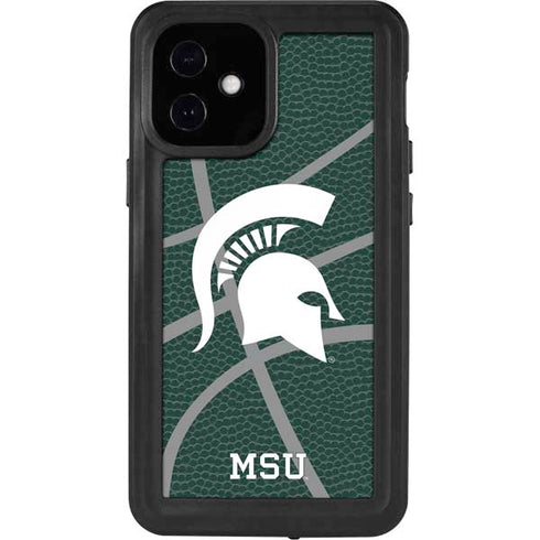 Michigan State University Green Basketball iPhone 12 Mini Waterproof Case