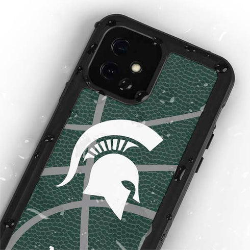 Michigan State University Green Basketball iPhone 12 Mini Waterproof Case