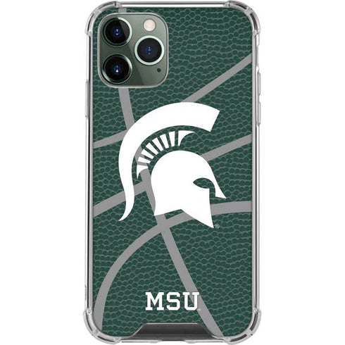 Michigan State University Green Basketball iPhone 12 Pro Clear Case