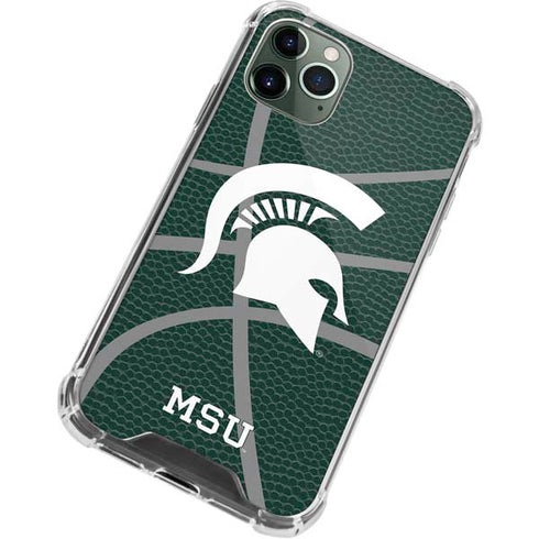Michigan State University Green Basketball iPhone 12 Pro Max Clear Case
