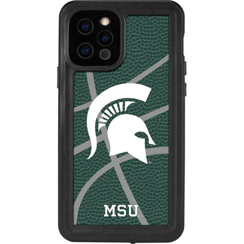 Michigan State University Green Basketball iPhone 12 Pro Waterproof Case