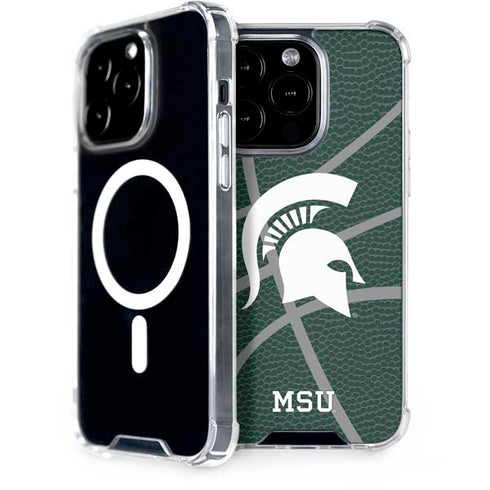 Michigan State University Green Basketball iPhone 13 Pro MagSafe Case