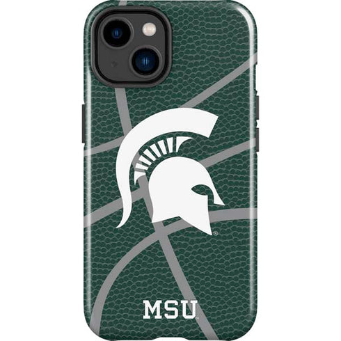 Michigan State University Green Basketball iPhone 14 Plus Impact Case