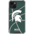 Michigan State University Green Basketball iPhone 15 Plus Clear Case