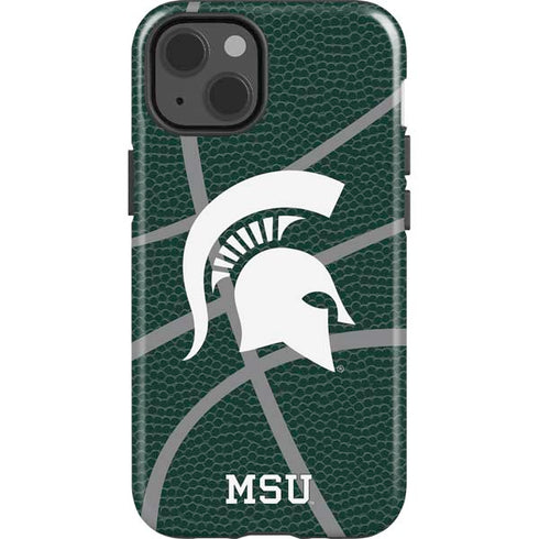 Michigan State University Green Basketball iPhone 14 Impact Case