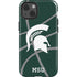 Michigan State University Green Basketball iPhone 15 Impact Case