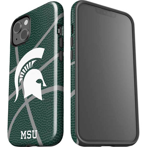 Michigan State University Green Basketball iPhone 14 Impact Case