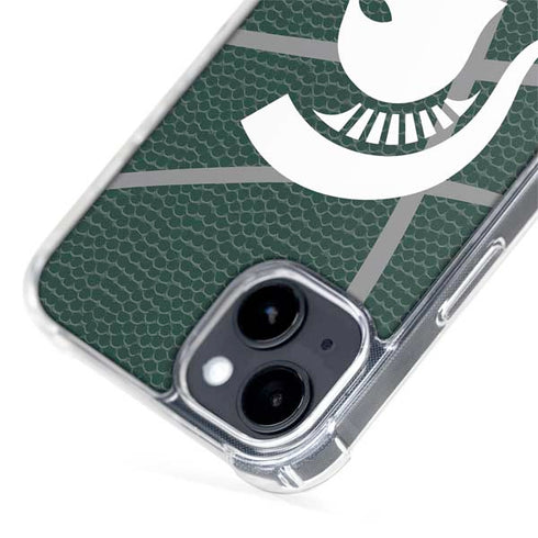 Michigan State University Green Basketball iPhone 15 Plus MagSafe Case